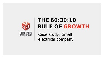 60:30:10 Rule of Business Growth: Case study of small electrical company