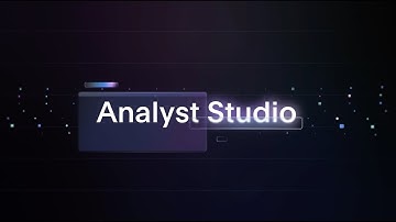 Introducing Analyst Studio