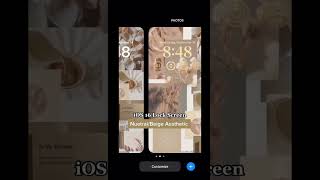 iOS 16 Lock Screen: Nuetral/Beige Aesthetic🤎 #ios16 #iphone #nuetral #apple #ios #aesthetic #beige screenshot 4