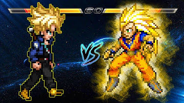🤯FUTURE TRUNKS GT V3 VS GOKU SSJ3 JUS IN JUMP FORCE MUGEN