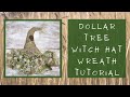 WITCH HAT WREATH FORM TUTORIAL, DOLLAR TREE HAT WREATH, WITCH HAT, WREATH TUTORIAL, FALL WREATH