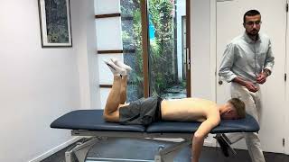 Double knee bend test - lumbar extension control