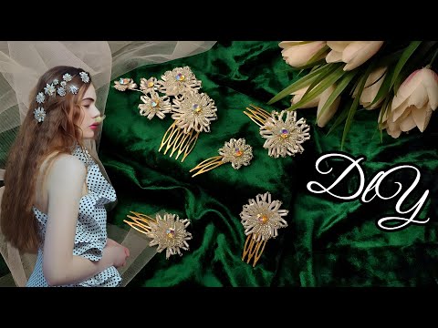Effortless DIY Crystal Bridal Hair Comb Tutorial  Crafting A Stunning Floral Accessory For Beginners