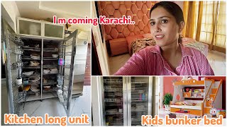 My kitchen long unit | Karachi q jarhi Hu | something big is coming..