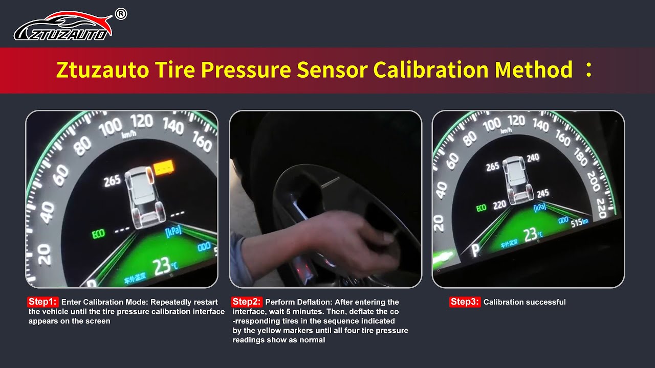 *Ztuzauto Tire Pressure Sensor Calibration Method ：