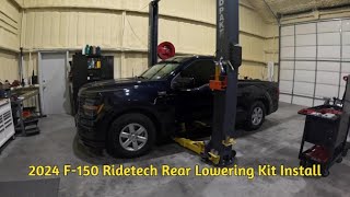 2024 Ford F150 4x4 5.0L - Ridetech lowering kit install part 2 - Rear lowering kit