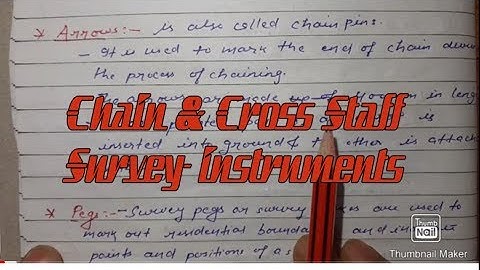 Unit-2:Chain and staff surveying Part-2