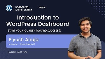 Introduction to WordPress Dashboard | Part 6 | Wordpress Tutorial English Mr Programmer