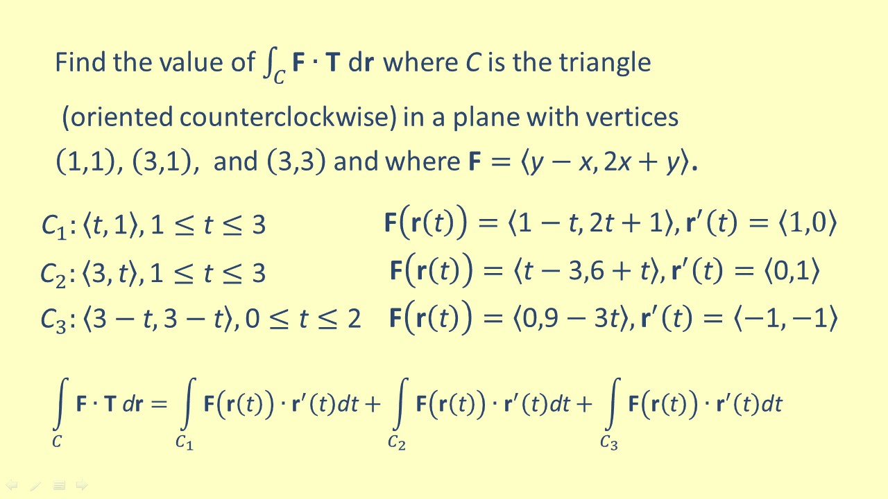 LO 173 Use properties to compute a vector line integral CE