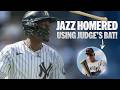 Jazz Chisholm Jr. USES Aaron Judge's bat to hit 3-run homer for Yankees! | MLB Highlights