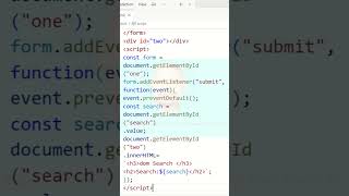 JavaScript Tutorial for Beginners / JavaScript learn / Dom form Search tag