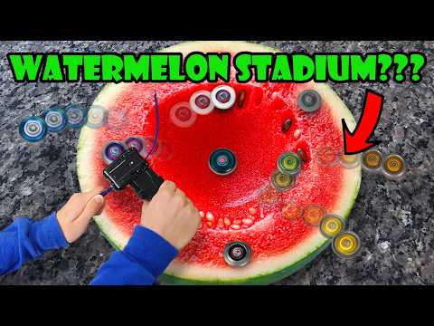 I turned Food Items into BEYBLADE STADIUMS!