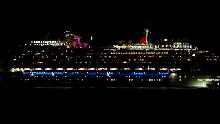 Cruise Ship Carnival Splendor Leaves Auckland 4K
