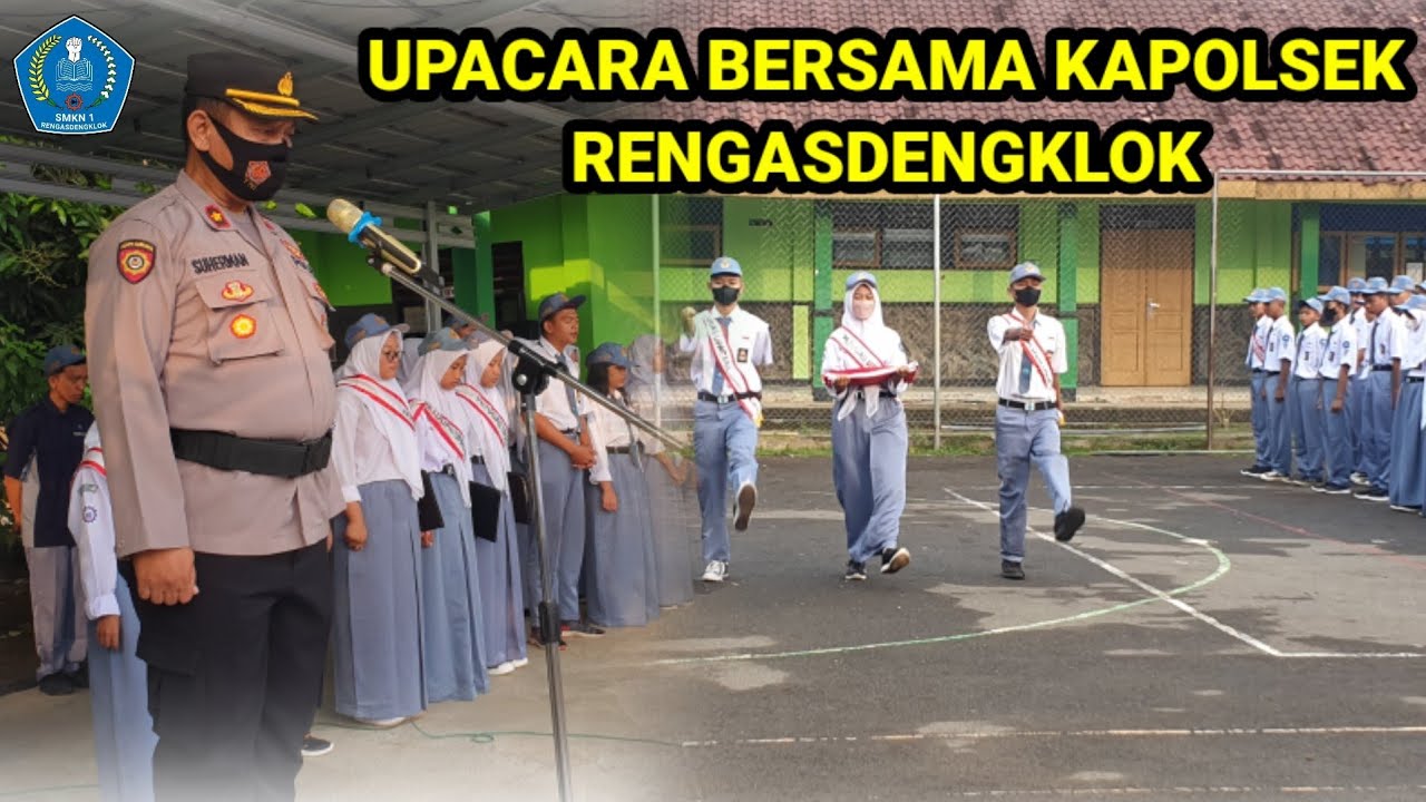 UPACARA BENDERA BERSAMA BAPAK KAPOLSEK RENGASDENGKLOK DI SMK NESRED