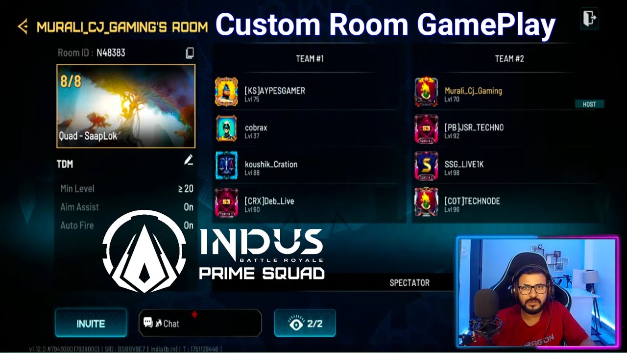 Indus Official 1V1 TDM Arena Tournament Day 6👌 