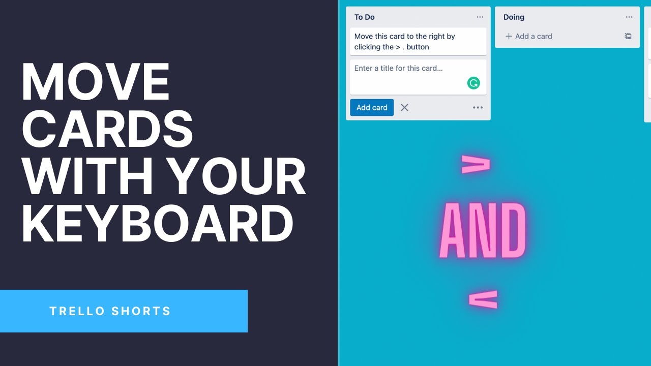 Move Trello cards with keyboard shortcuts