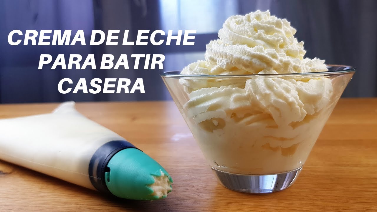 Como preparar NATA PARA MONTAR o CREMA DE LECHE, Crema para batir, Solo 2  ingredientes