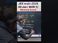 22 Jan ( Shift-1) JEE main 2026 #iit #jee #main
