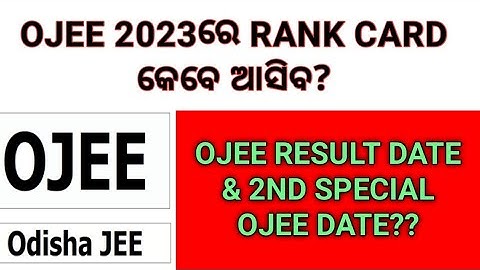 OJEE 2023 RANK CARD RELEASE DATE