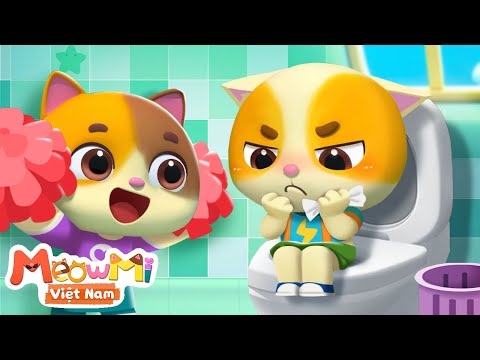 Đi vệ sinh thế nào cho đúng | Mèo con đi vệ sinh | Nhạc thiếu nhi | MeowMi Gia đình những chú mèo
