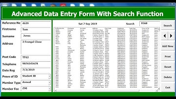 How to Create an Advanced Excel Data Entry Form With Search Function using Userform - Part 1 of 2