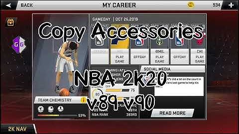 Copy Accessories | Change Player Position Archetype Height & Weight NBA 2k20 v89 v90