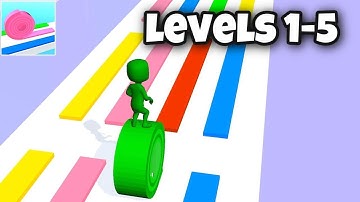 Layers Roll Gameplay Walkthrough (İOS,Android) | Level 1-5