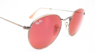 Ray-Ban RB 3447 Round Metal 167/2K Mirrored Sunglasses
