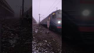 Прибытие электропоезда Одесса-Раздельная на о.п. Одесса-Поездная. 10 декабря 2023 года.