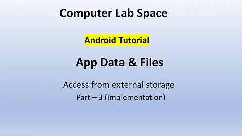 Android:App Data & Files || Apps External Storage || Save to app-specific storage || Part-3 || Impln