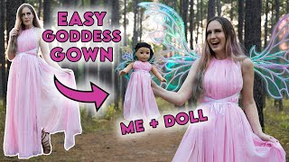 How To Make This Gorgeous Goddess Gown (for you + American Girl doll)!