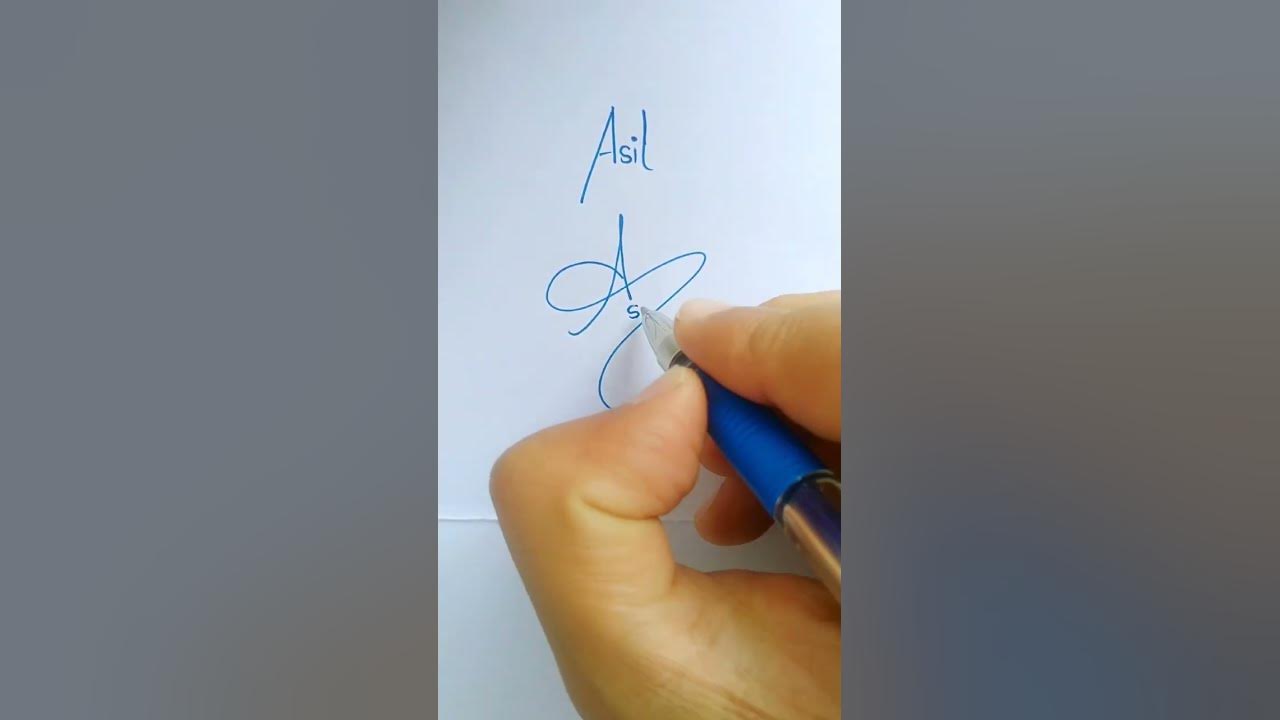 Asil name signature sign signature aletter asil design 