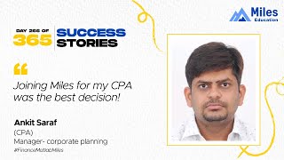 Ankit Saraf CPA | Day 266 |of 365 success stories # S2 | Miles Education screenshot 5