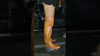 Crush Face . Donut Crush Inside Plastic Box Under My High Boots Over The Knee