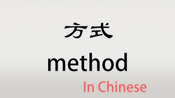 The Chinese word fangfa - 方法 - fāngfǎ (method in Chinese)