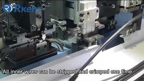 Multi core cable inner wires stripping and crimping machine