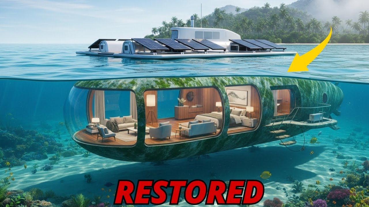 He Built a Home Inside an Abandoned Submarine — Alone on the Ocean Floor (Full ASMR Process)