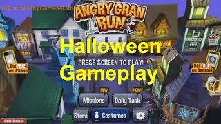 Angry Gran Run Halloween Gameplay - Halloween Games To Play for Kids - Endless Running Games screenshot 3