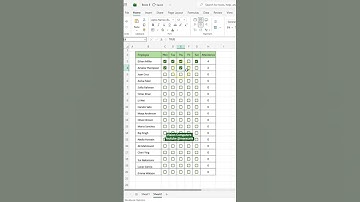 Excel attendance tricks with check boxes #excel #exceltips #exceltricks