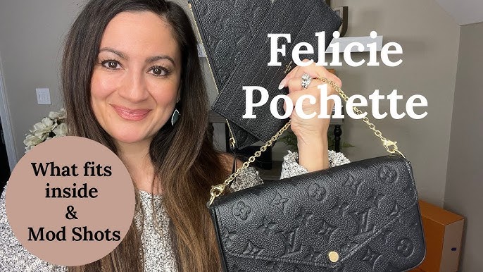 Louis Vuitton Black Epi Leather Felicie Pochette Bag - Yoogi's Closet