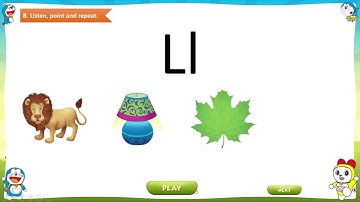 Listen, point and repeat Ll - lion lamp leaf lemon