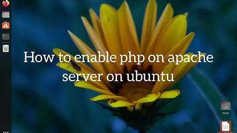 How to enable php on apache server on ubuntu
