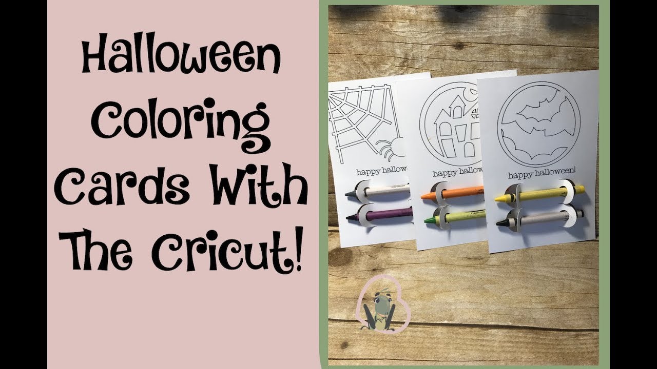 ✂️ 🖍️ How to make Halloween Coloring Cards with your Cricut