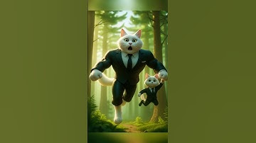 Mèo cha dũng cảm đối đầu sư tử để cứu mèo con #shorts #cat #ai #meow #meo