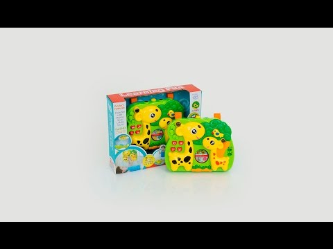 Проектор 2в1 №35813 "Музыкальный жираф" + проектор, музыка, свет, на батарейке, в коробке