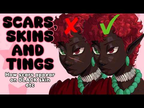 How do scars appear on Black skin?