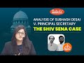 Analysis of subhash desai v principal secretary  the shiv sena case