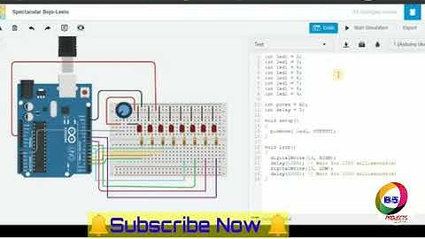 How to make LED chaser using Arduino /Tinkercad