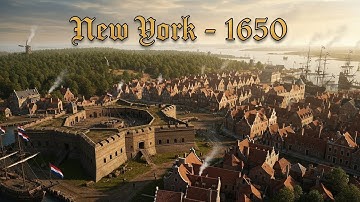 NEW YORK 1650 - NEW AMSTERDAM COLONY  (AI Reconstruction)