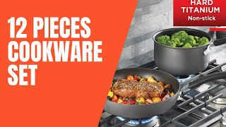 T-fal Ultimate Hard Anodized Cooking Accessories | Nonstick 12 Piece Cookware Set | Review 2020